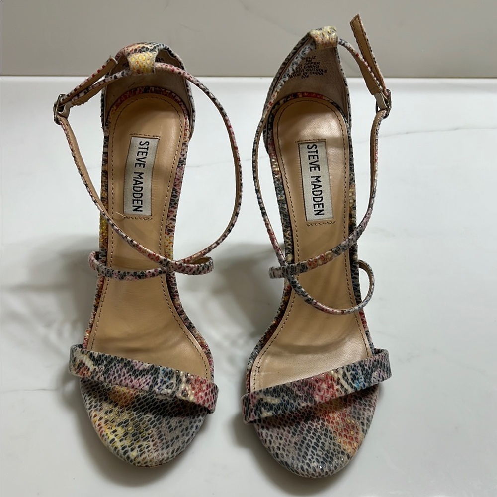 Steve Madden Feliz snake Multicolor Strappy Sandals